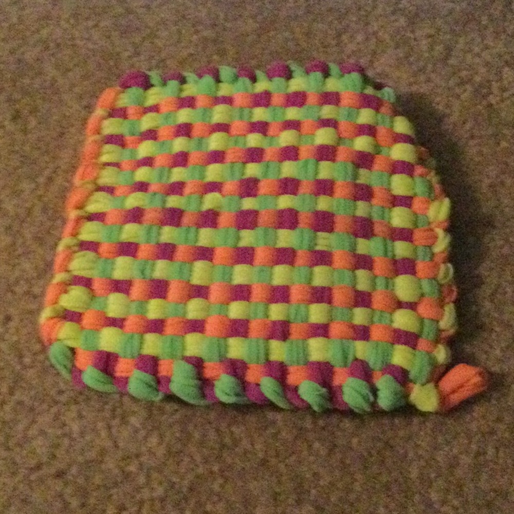Colorful Woven Pot Holder